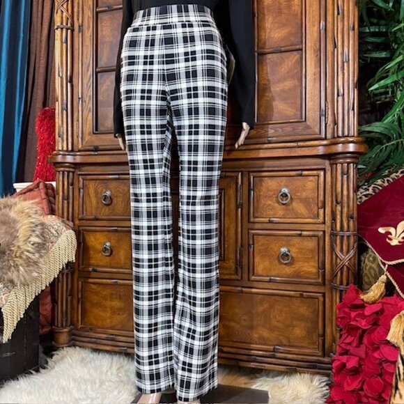 Iman 360 Slimming Plaid Baby Bell Ponte Pant - Picture 2 of 9